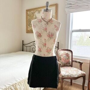 Y2K acw black pinstripe mini skirt size large